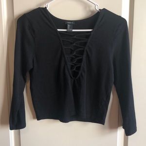Black crop top